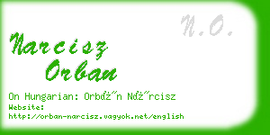 narcisz orban business card